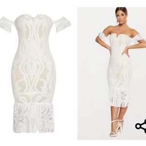 Sexy lace bodycon off the shoulder dress